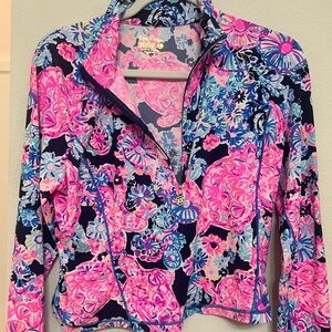 Lilly Pulitzer Pink and Blue Floral Bomber Jackets